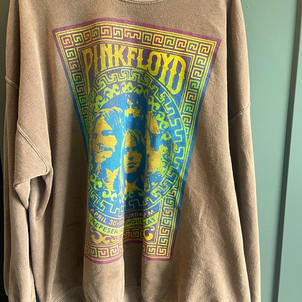 urban outfitters brown Pink Floyd sweatshirt